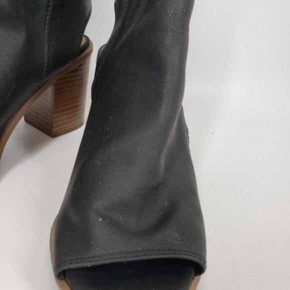 Circus Sam Edelman Kammi Black Peep Toe Ankle Bootie Open back Size 7.5 - Picture 4 of 16